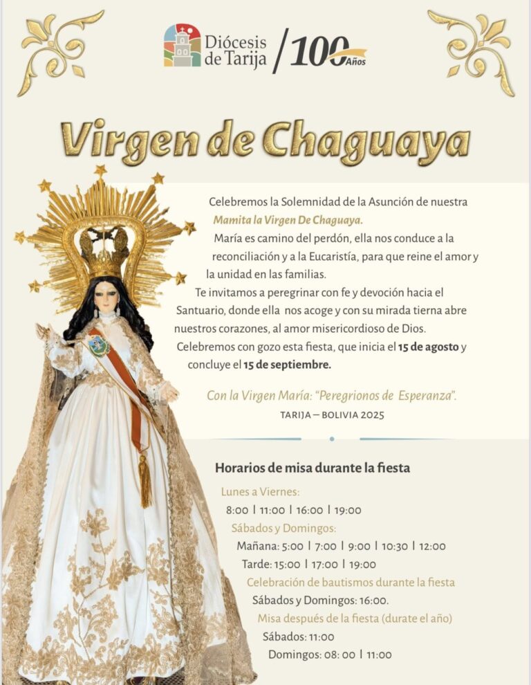 PROGRAMA FESTIVIDAD DE LA VIRGEN DE CHAGUAYA
